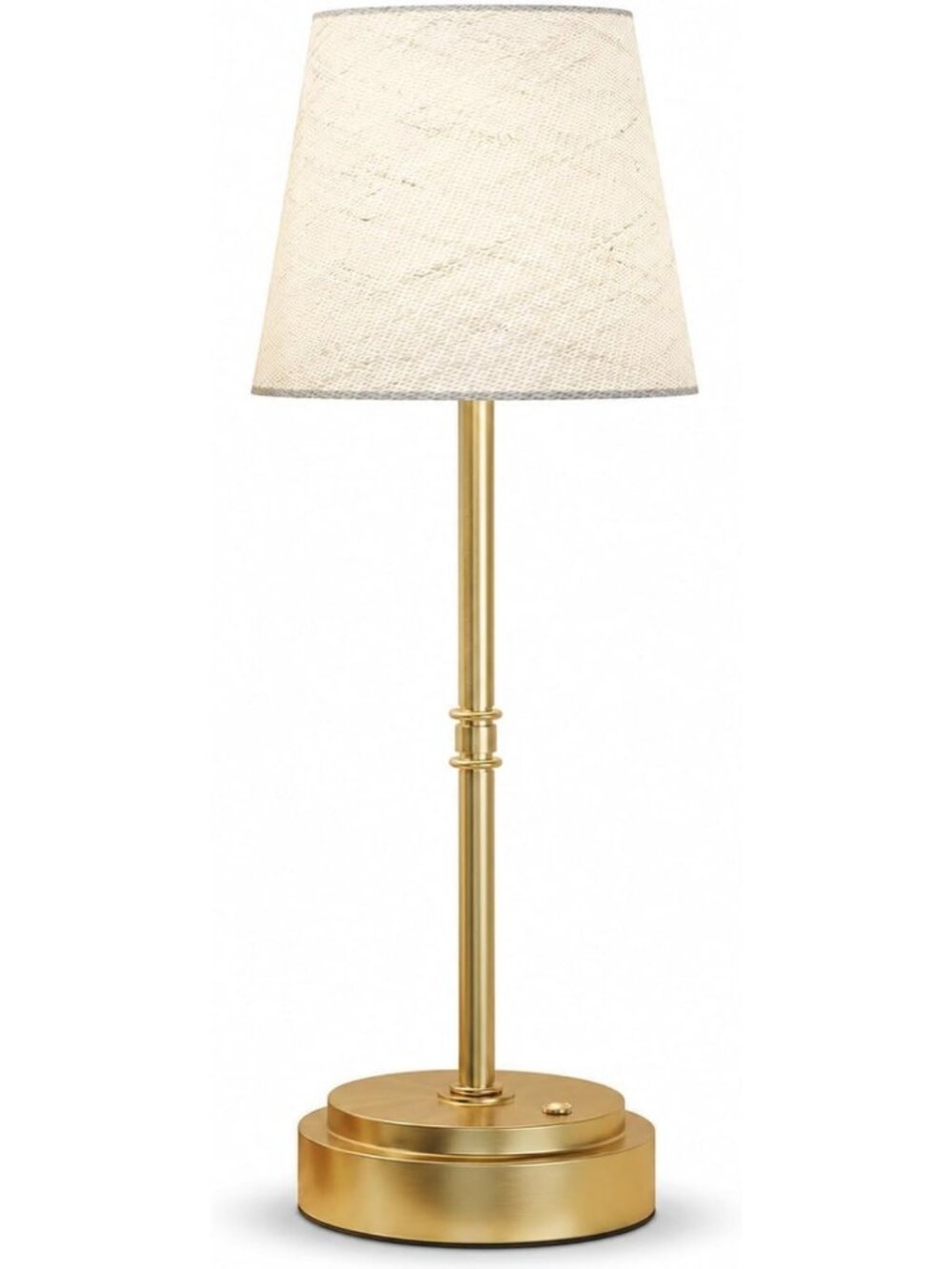 Stylish Rechargeable Cordless Table Lamp for Nightstand & End Table - Gold